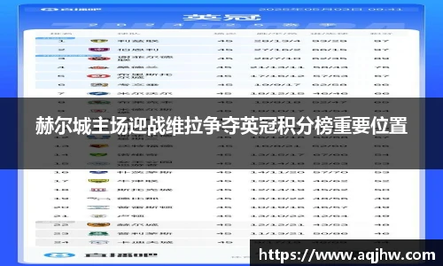 赫尔城主场迎战维拉争夺英冠积分榜重要位置